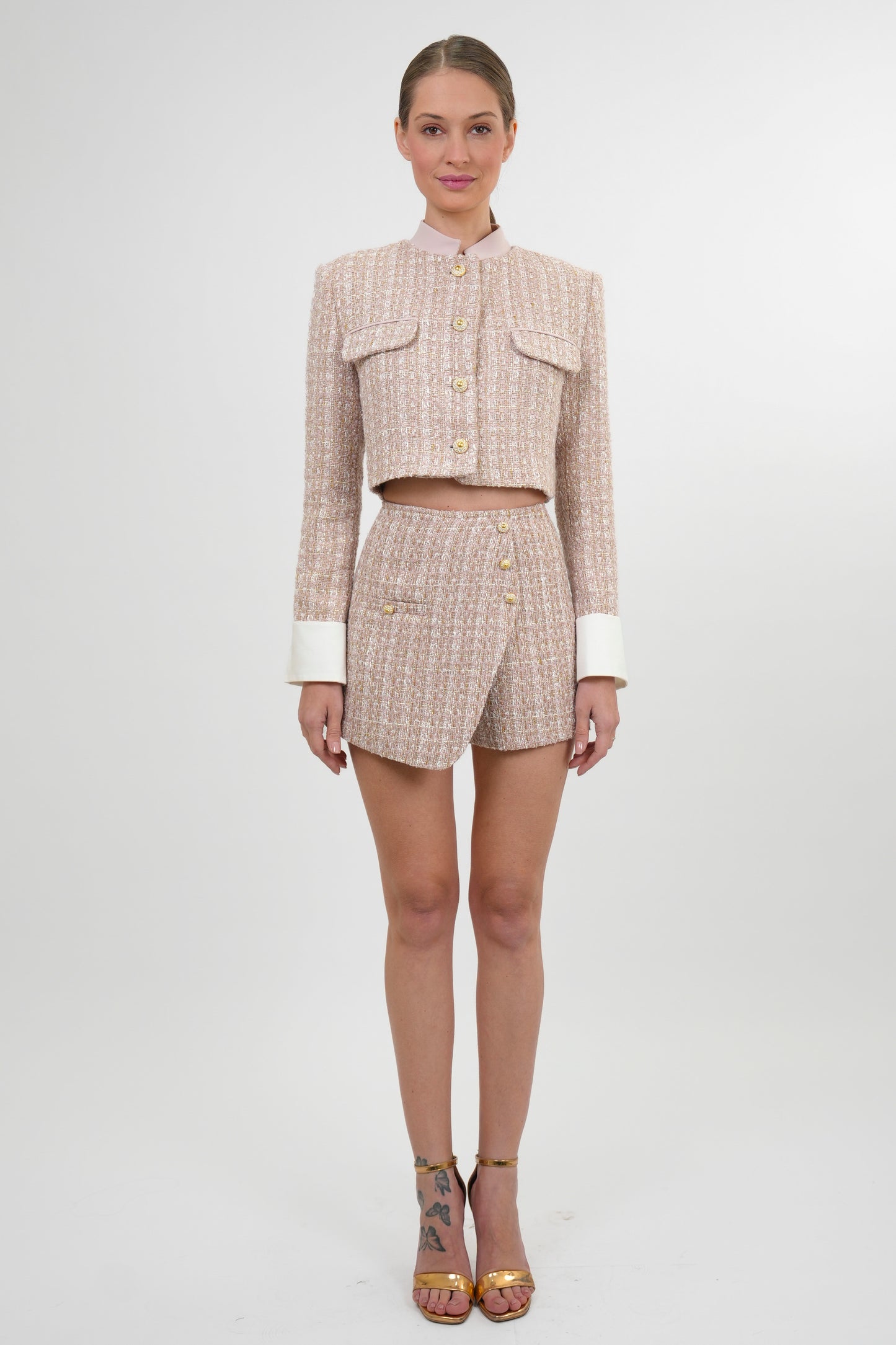 Dayana Tweed Cropped Blazer
