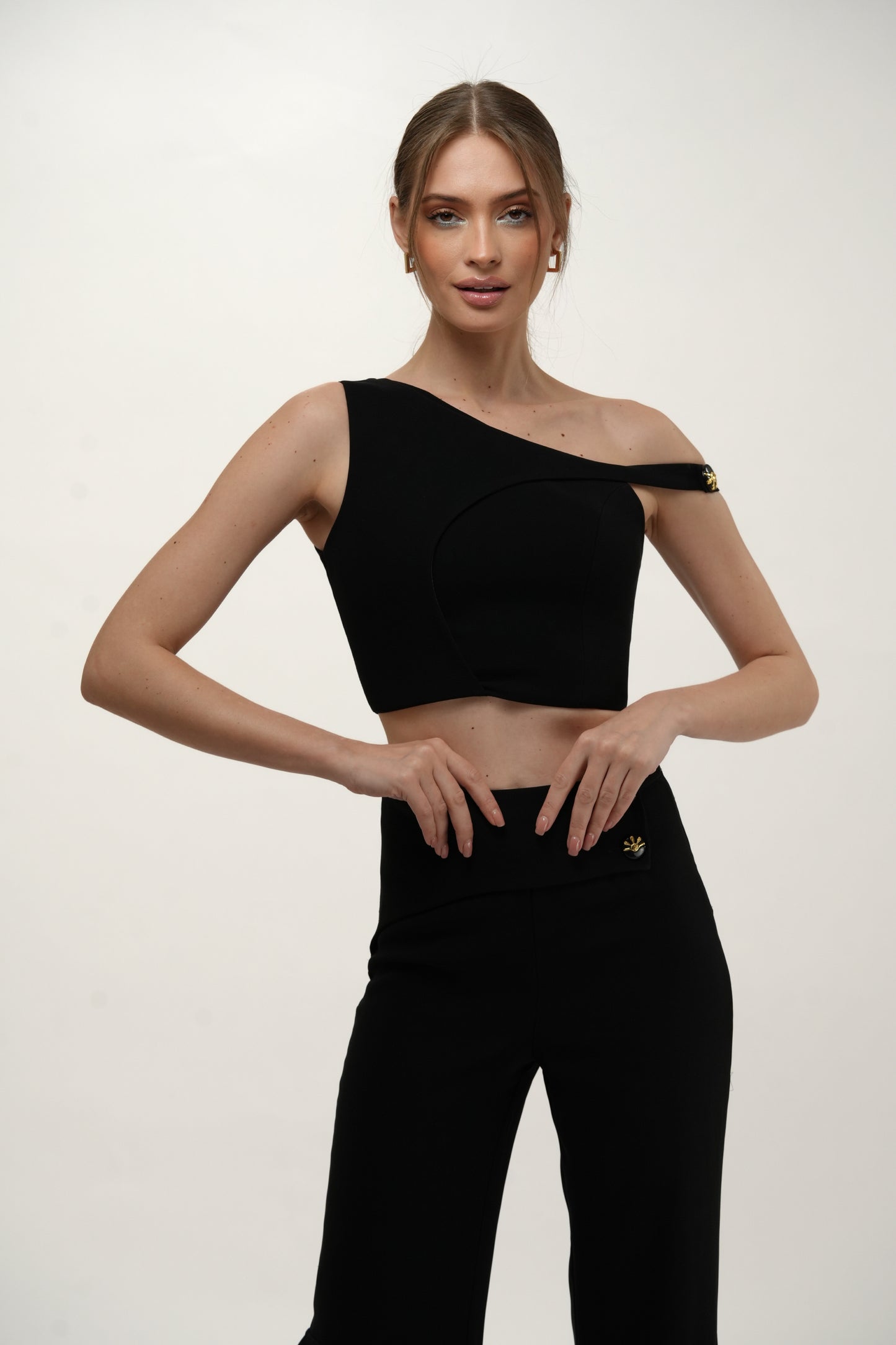 Wide-leg Wrapped Pants With Pleats