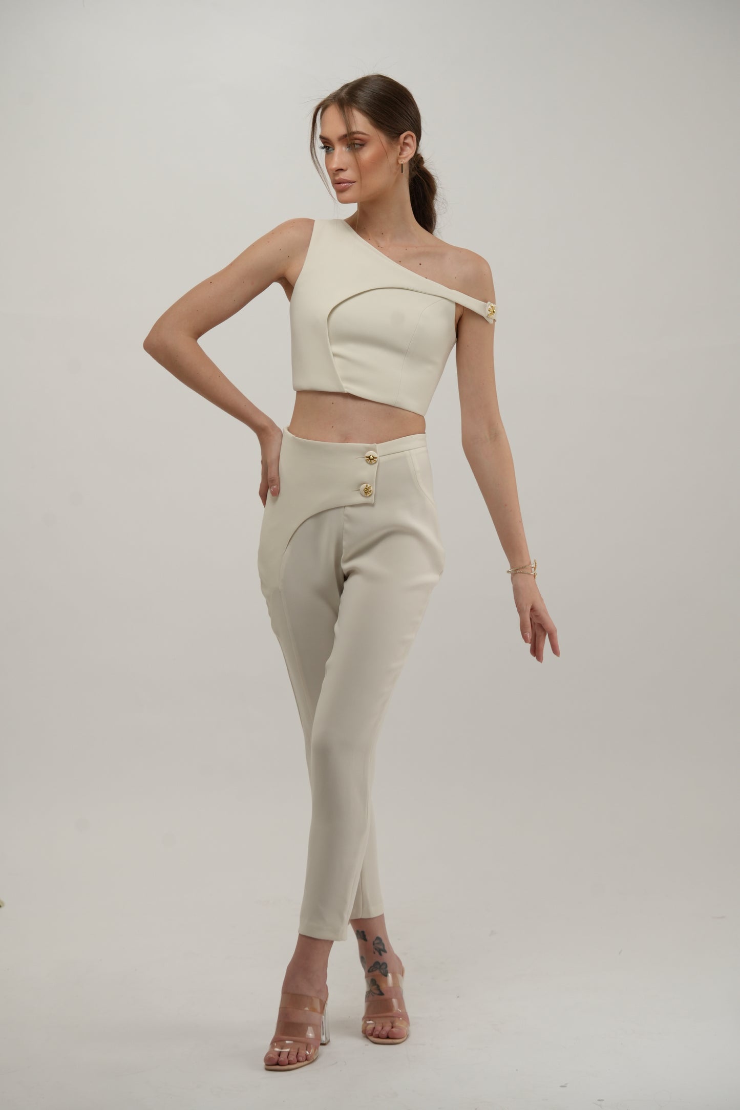 One-Shoulder Cropped Top
