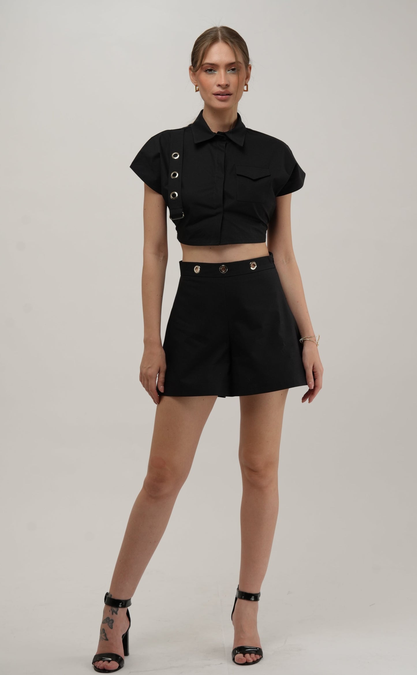 Short-sleeves Poplin Set