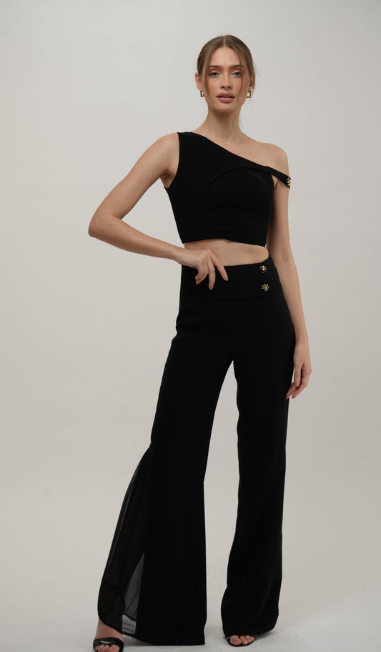 Wide-leg Wrapped Pants Without Pleats