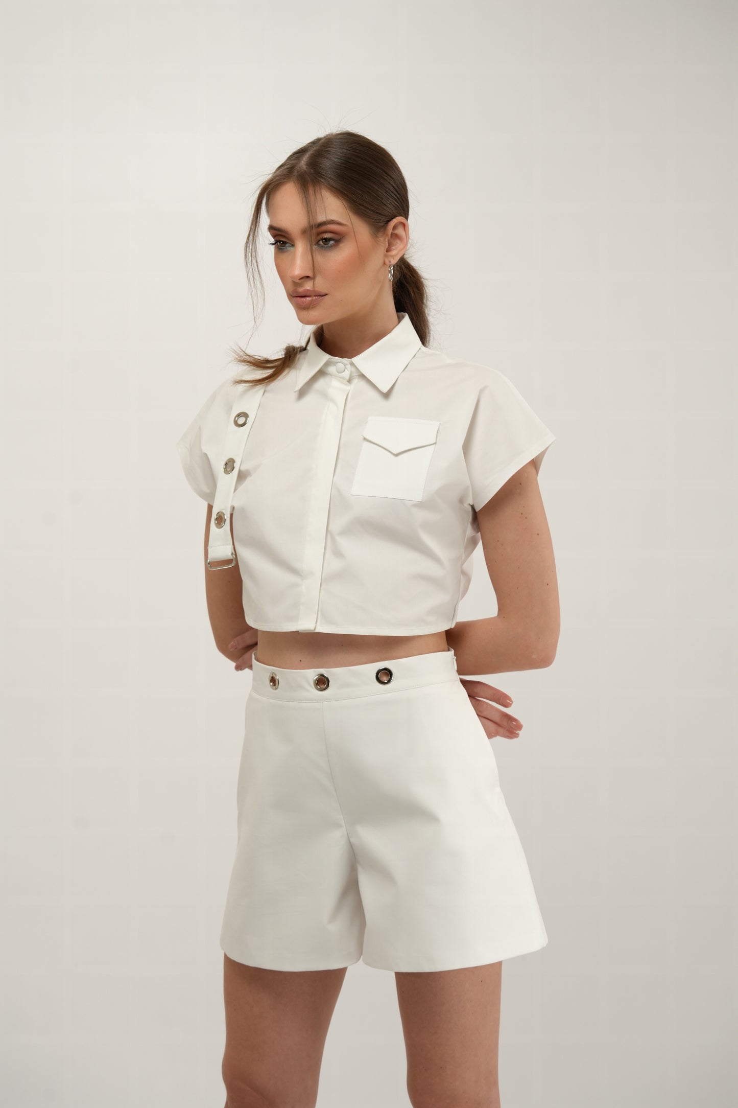 Short-sleeves Poplin Set