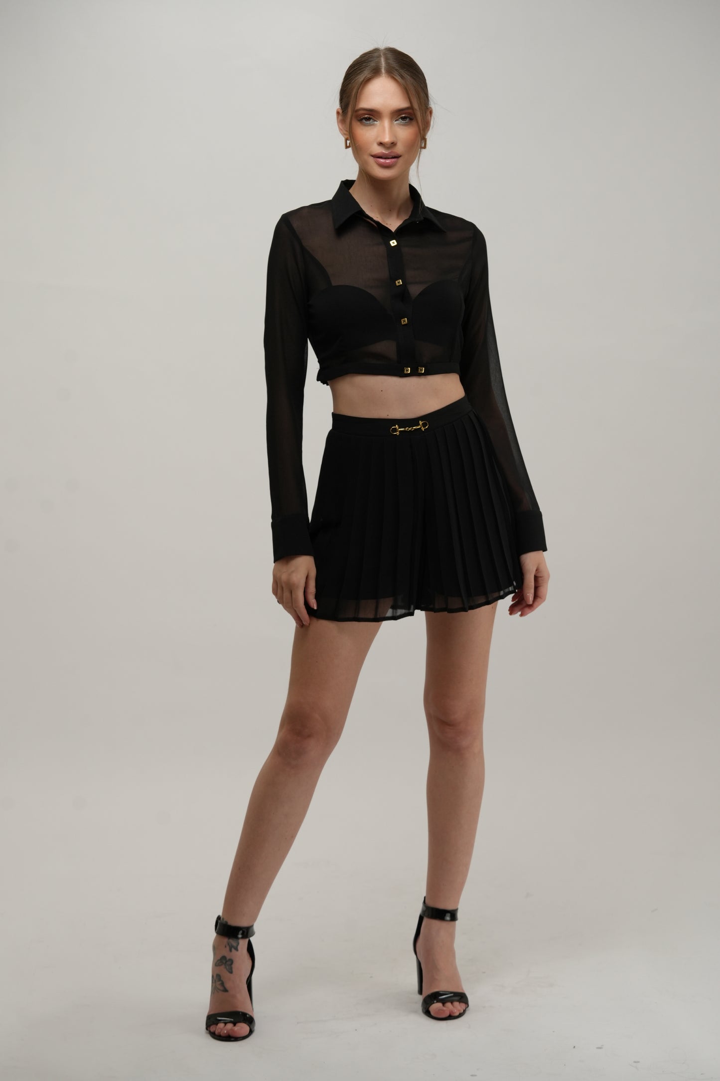 Chiffon Pleated Shorts